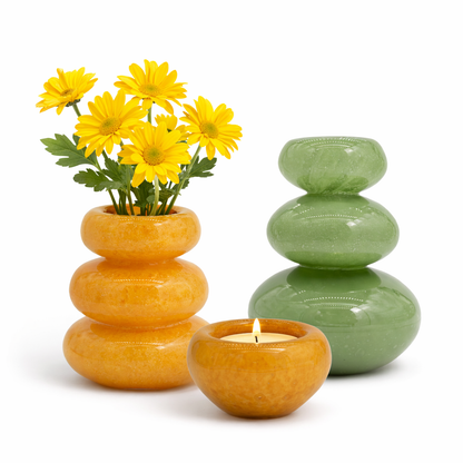 VDK Bonnie Candleholder Orange 12x12cm