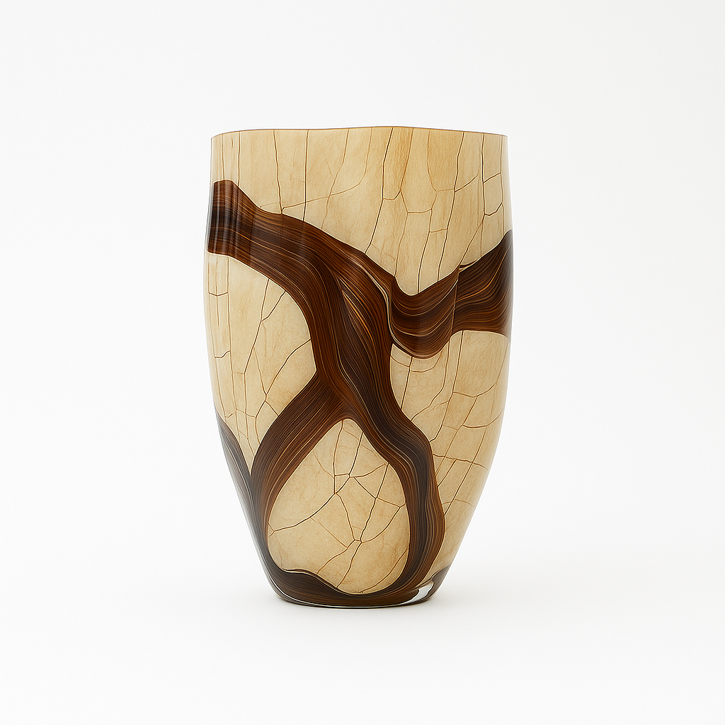 Sultan Brown Spicy Wood Vase Small 30