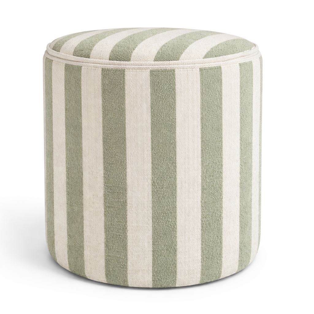 VDK Pouffe Cylinder Ø40x45cmH Stripe Green