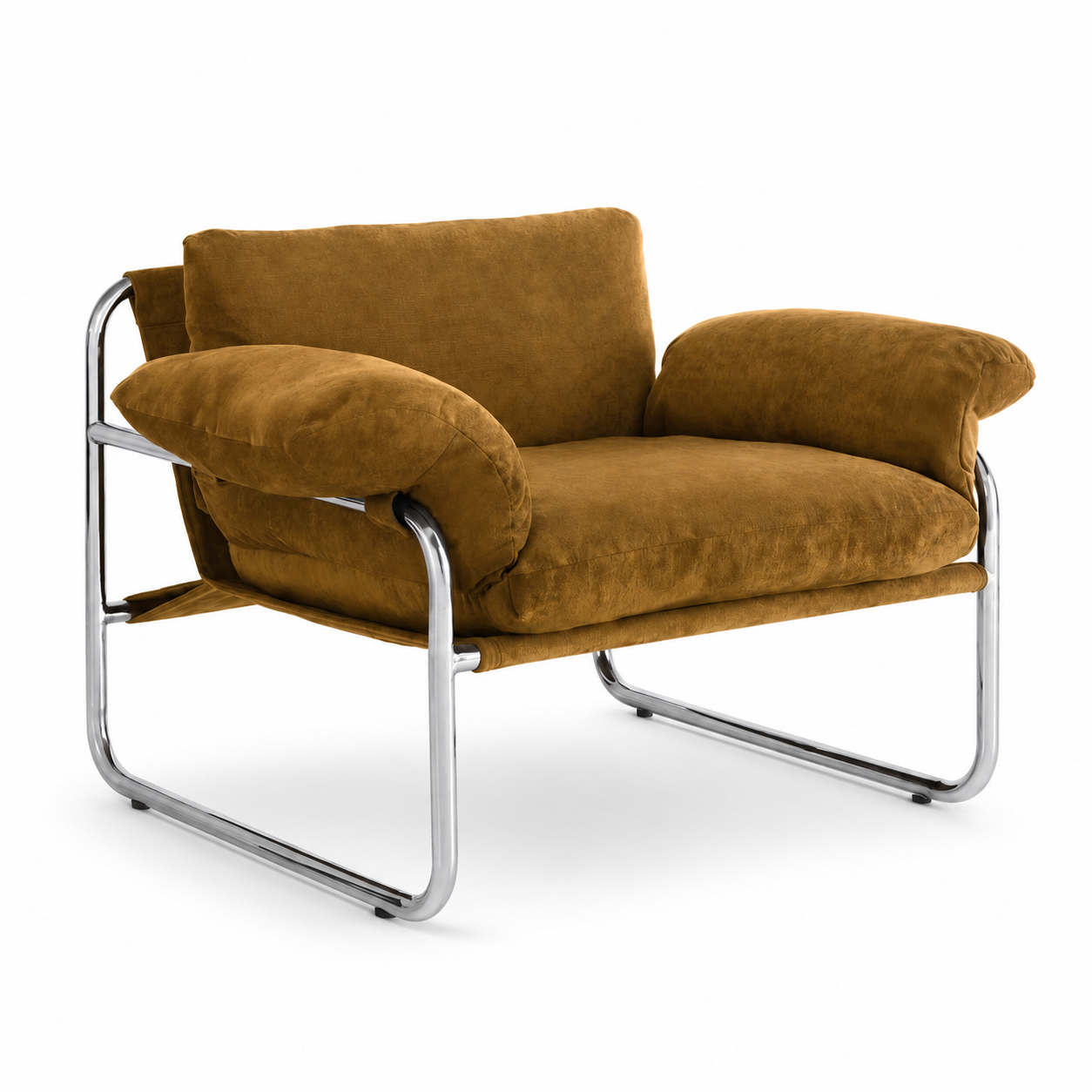 Rene 1-seat Chrome Chenille Dark Mustard