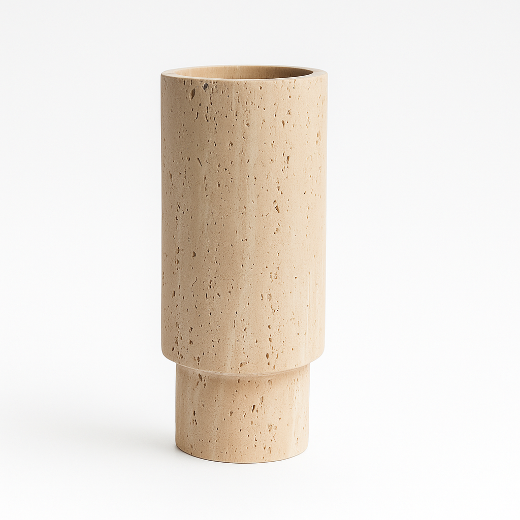 VDK Tivoli Travertine Vase Big H34
