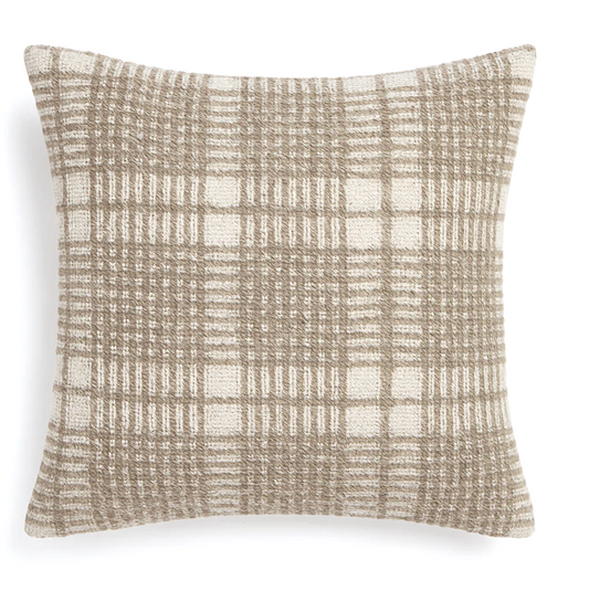 VDK Check Cushion Taupe 50x50