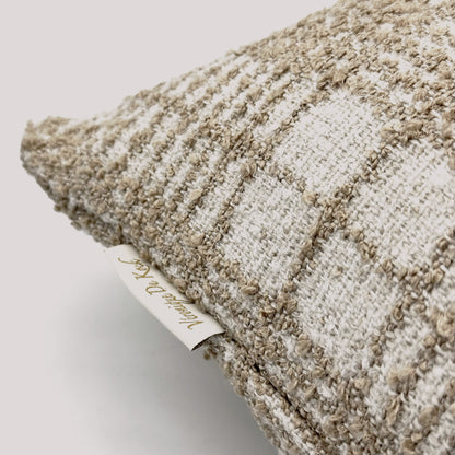 VDK Check Cushion Taupe 40x60