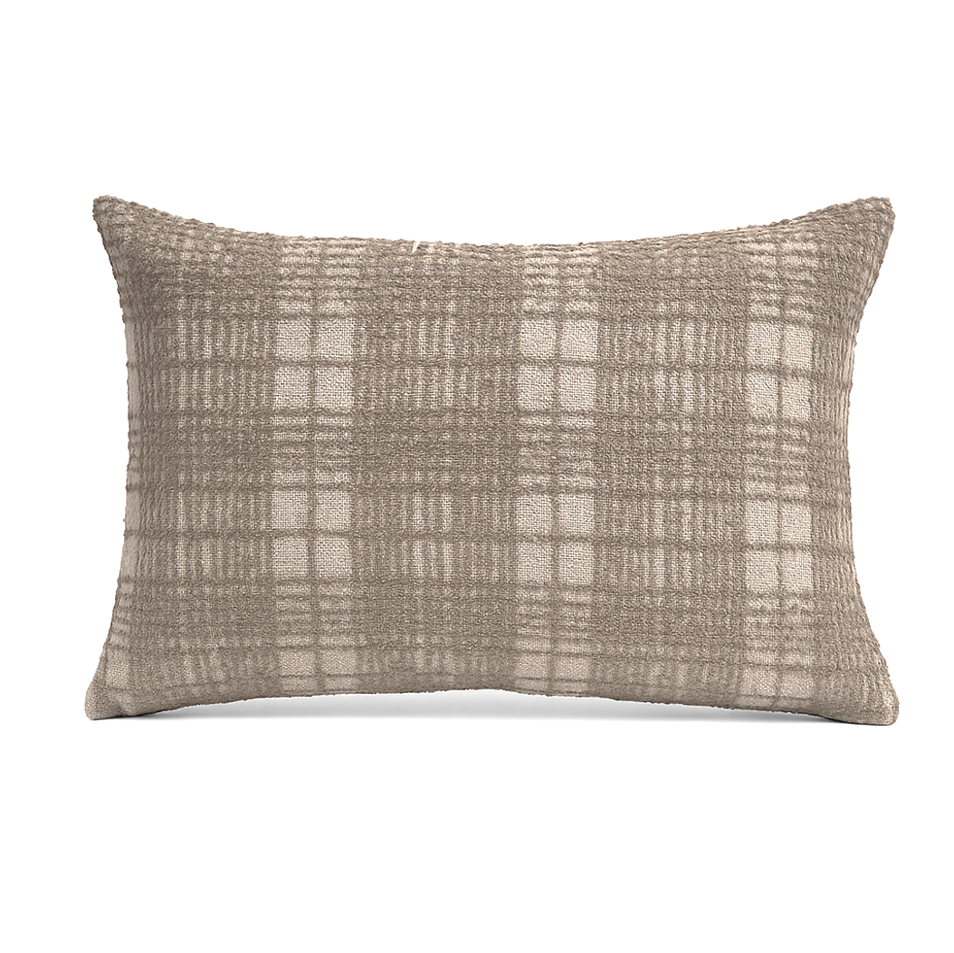 VDK Check Cushion Taupe 40x60