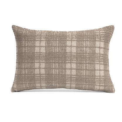 VDK Check Cushion Taupe 40x60