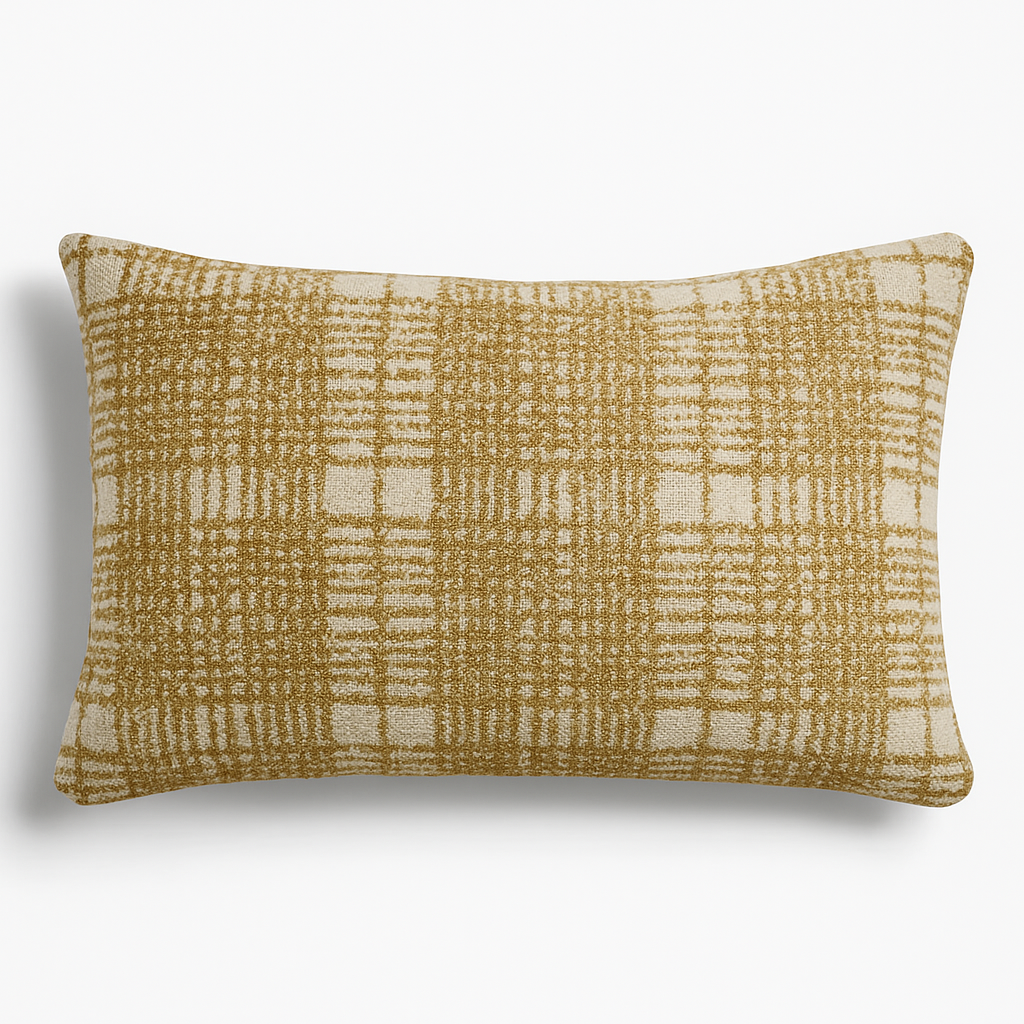 VDK Check Cushion Stone 40x60