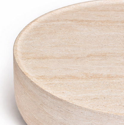 Darwin Cemento Travertin Coffee Table Ø80