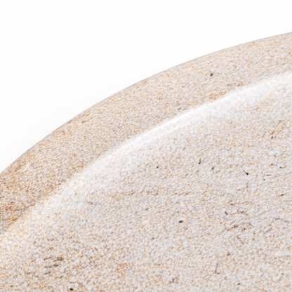 Darwin Cemento Travertin Side Table Ø35