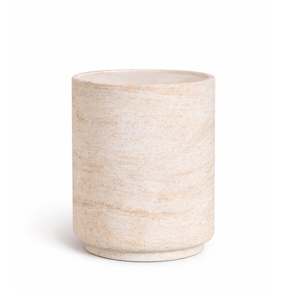 Darwin Cemento Travertin Side Table Ø35