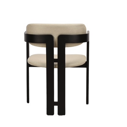 Aiku Chair Black - Beige Fabric