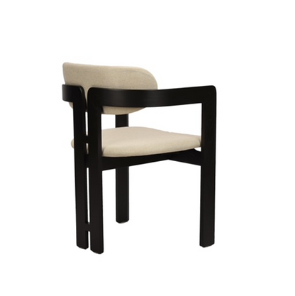 Aiku Chair Black - Beige Fabric