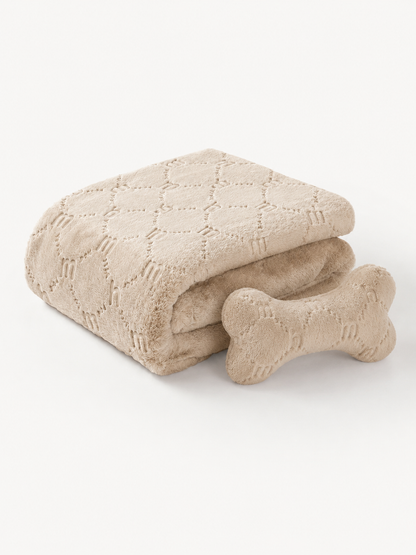 HP Pet Plaid 100x70 + Bone Embossed Monogram - Giftbox