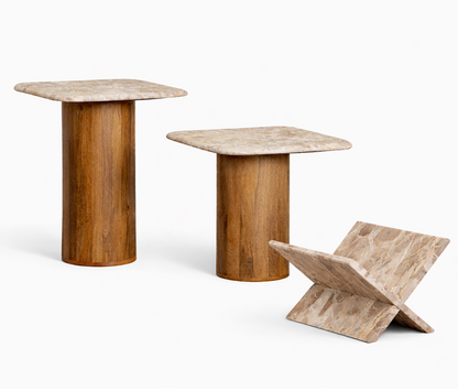 Meridien Side Table Marble H 50x40