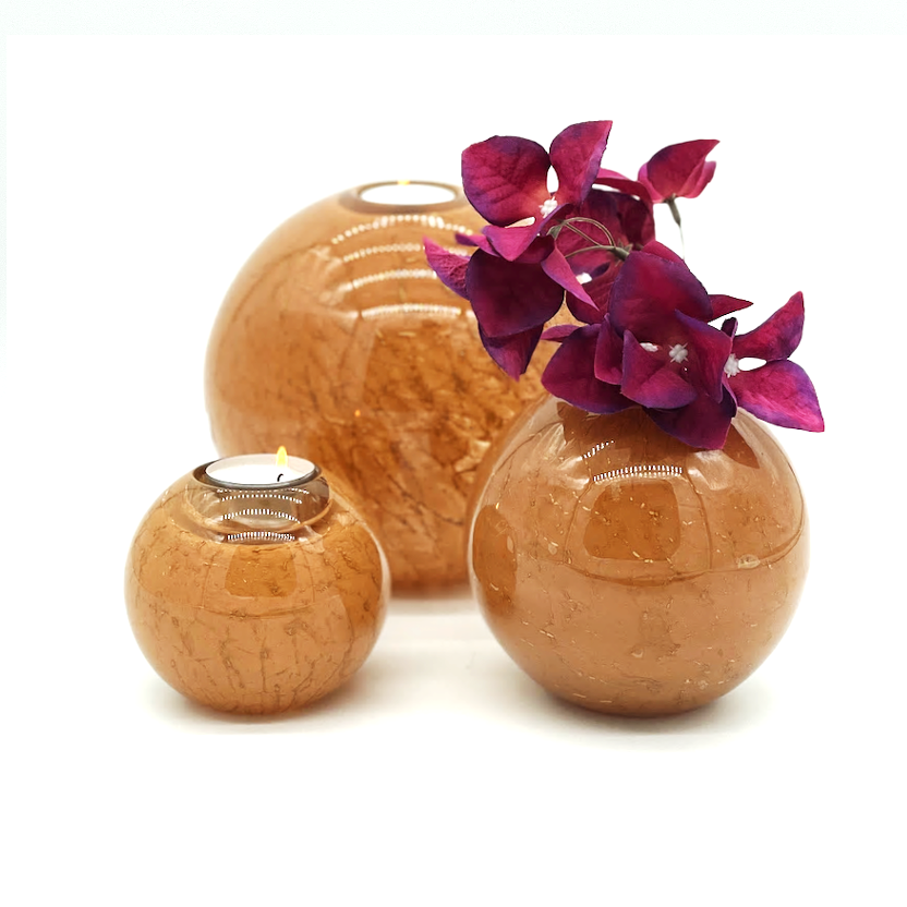 Ixelles Bol Candleholder Sm Ø10 - Pumpkin Orange