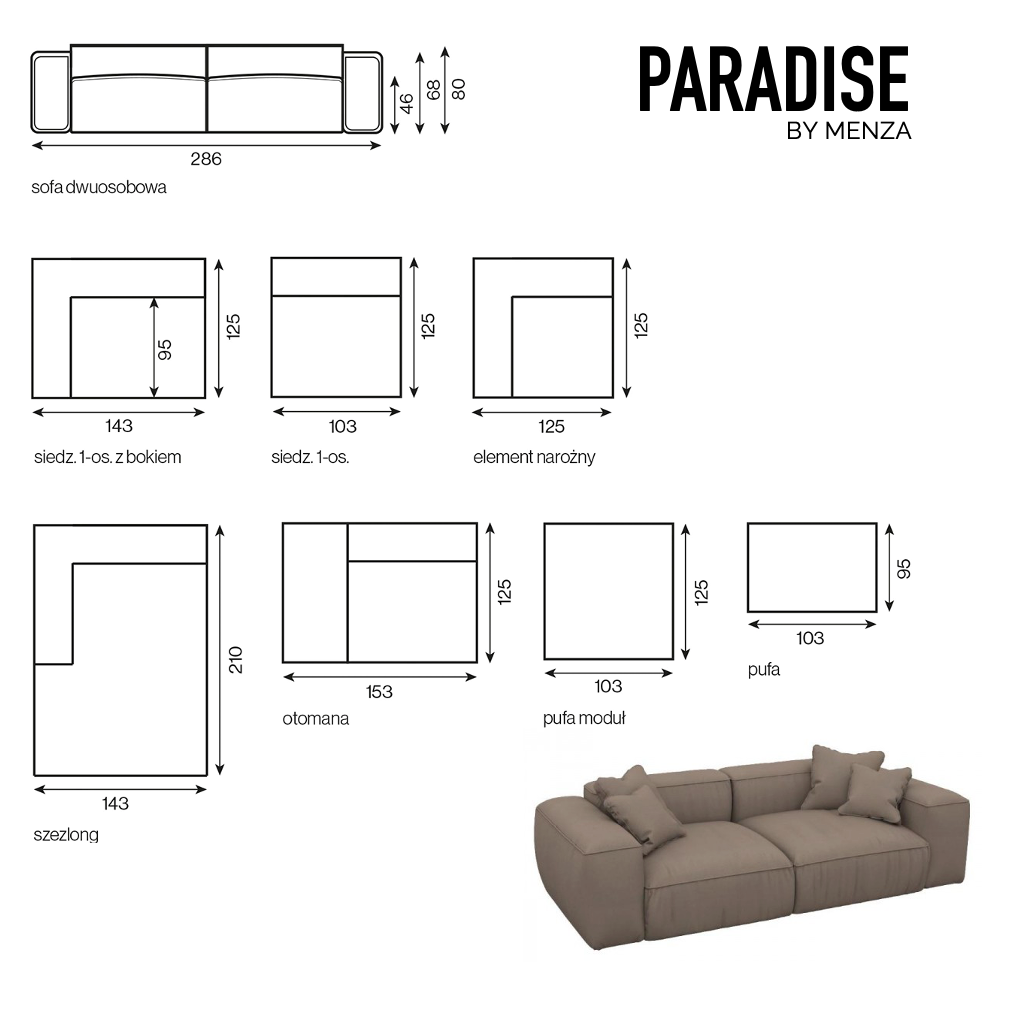 MENZA Paradise Sofa 3-SEAT