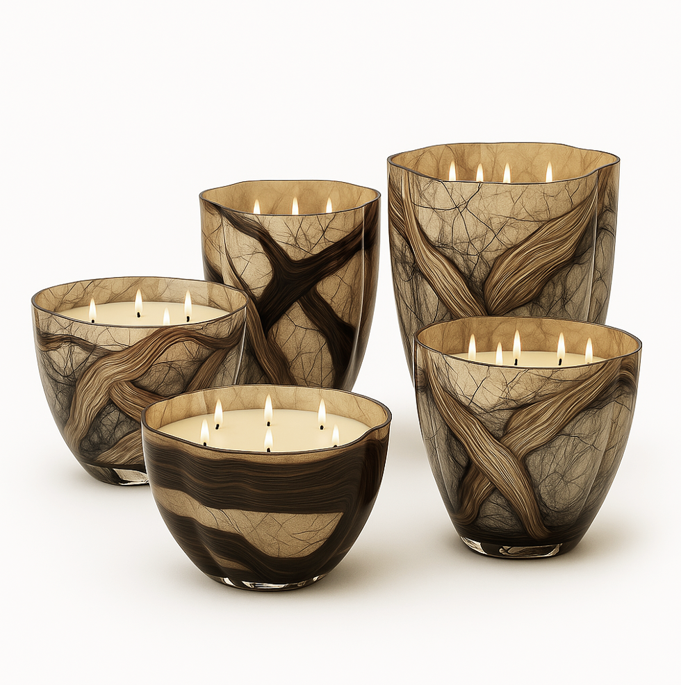 Sultan Brown Scented Candle XL 40 Spicy Wood