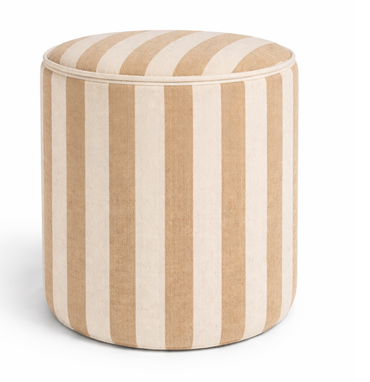 VDK Pouffe Cylinder Ø40x45cmH Stripe Beige