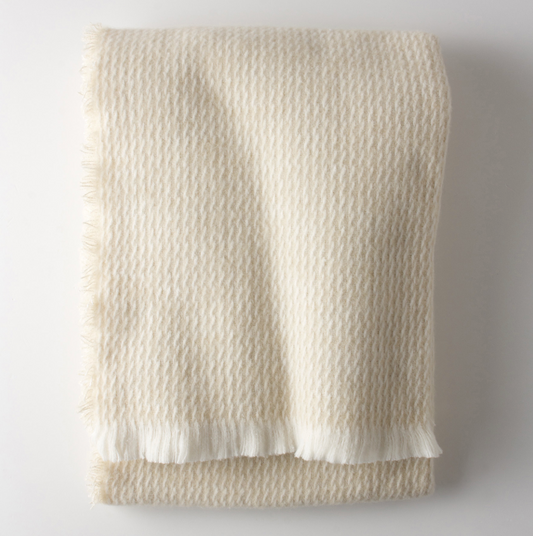 Curl Merino Wool Plaid Latte 140x180