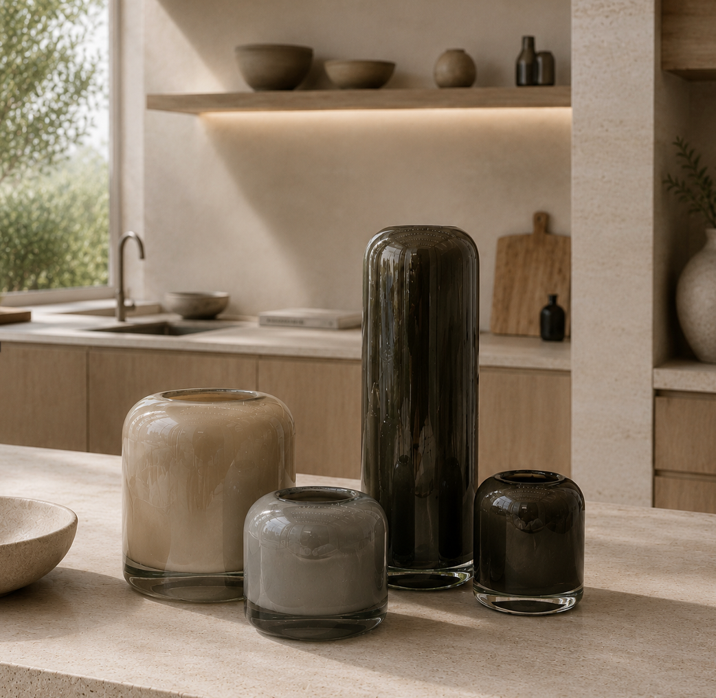 VDK Clyde Candleholder Big Beige H9