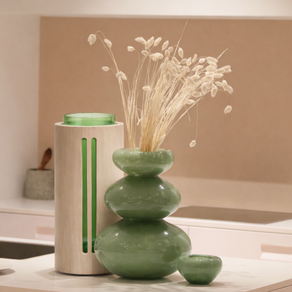 VDK Vase Wood Big H30 Riviera Green
