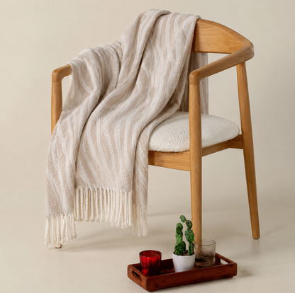G. Chair 2 Oak - White Bouclet Fabric