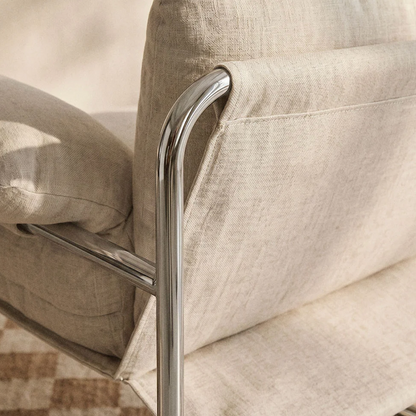 Rene 1-seat Chrome Chenille Light Beige