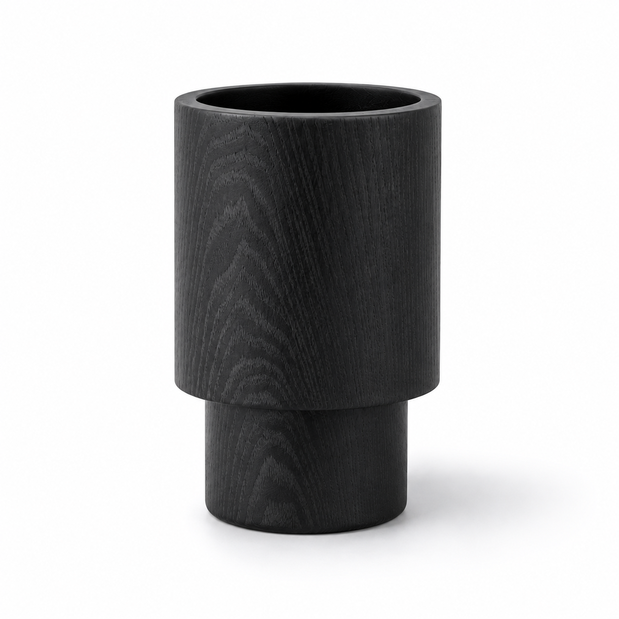 VDK Black Wood Candleholder / Feet 11,5cmH