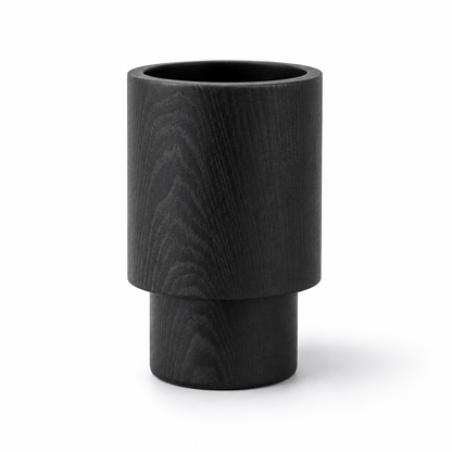 VDK Black Wood Candleholder / Feet 11,5cmH
