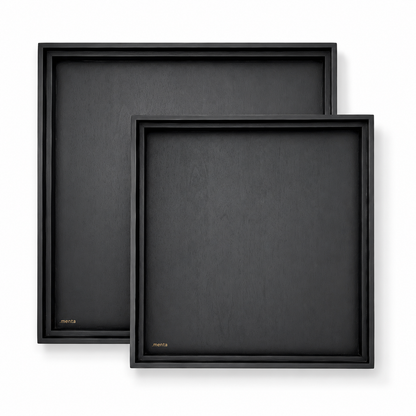 VDK Black Wood Tray Set/2 55-60cm
