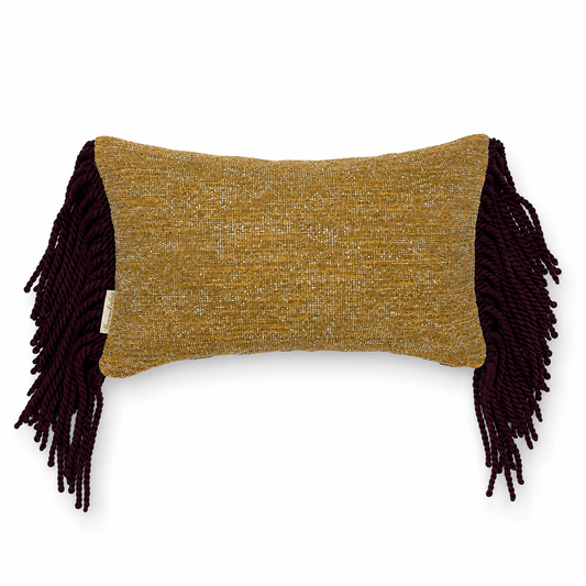 VDK Montaigne Cushion Gold TSL Aubergine 35x50