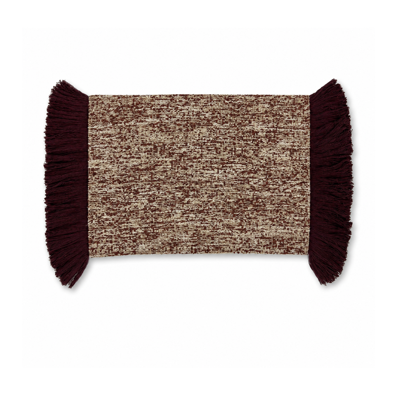 VDK Montaigne Placemat Brick Red FRZL Aubergine Set/2