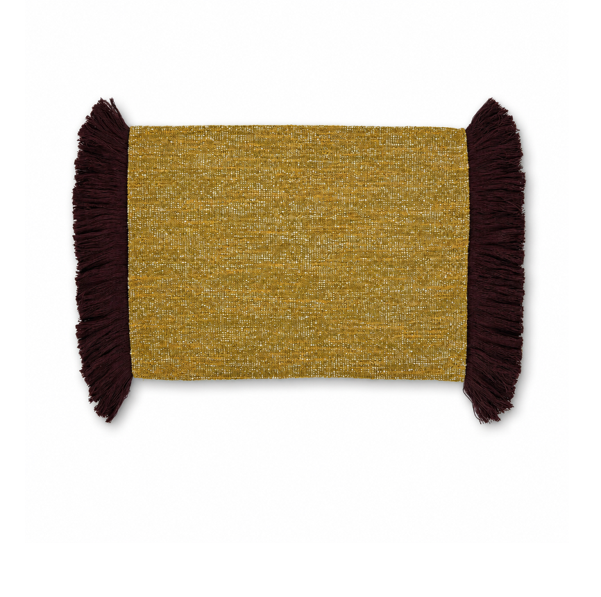VDK Montaigne Placemat Stone FRZL Aubergine Set/2