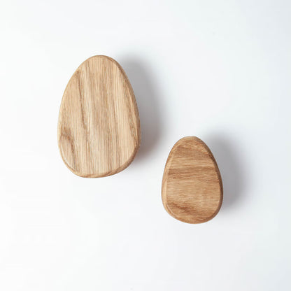 Clothing Wall Hook - Natural Oak Set/2 Ø7 - Ø9.5